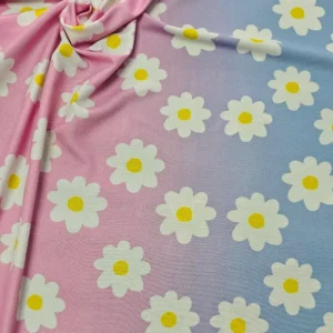 Swiss Cotton Blue Pink Floral