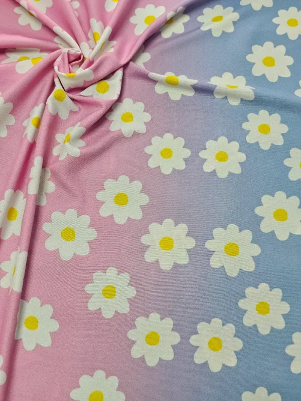 Swiss Cotton Blue Pink Floral