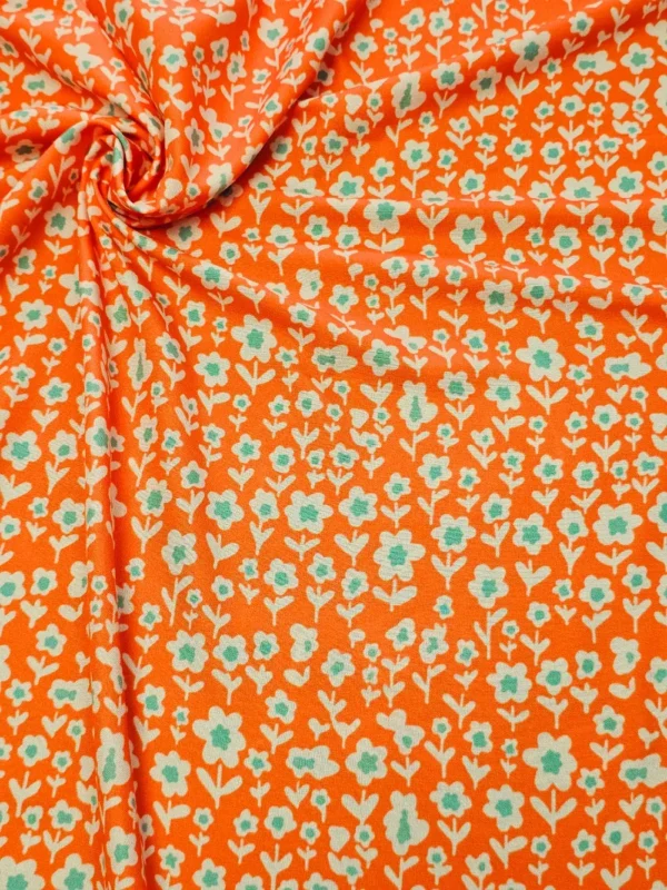 Swiss Cotton Orange Floral