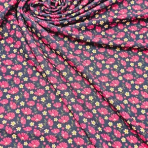 Swiss Cotton Burgundy Floral