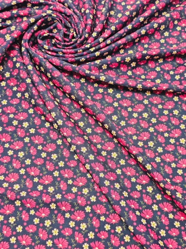 Swiss Cotton Burgundy Floral