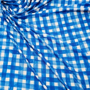 Swiss Cotton Blue White Pattern