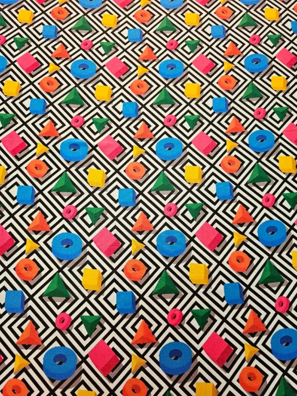 Swiss Cotton 3D Geometrical Pattern - Image 3