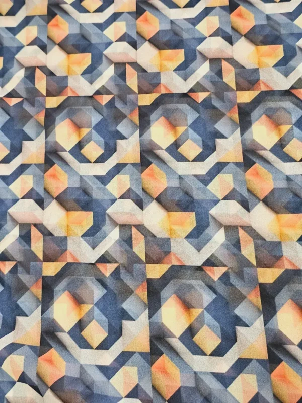 Georgette Geometrical Shapes Pattern - Image 2