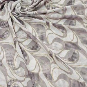 Georgette Grey Wave Pattern