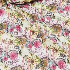 Georgette Quirky Floral Print