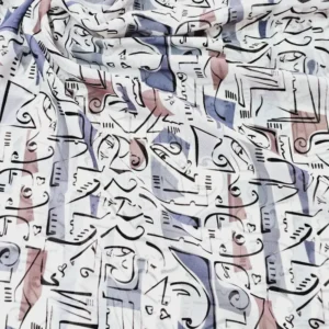 Georgette All faces Pattern Print