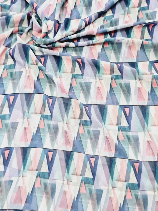 Georgette Triangle Pattern Print