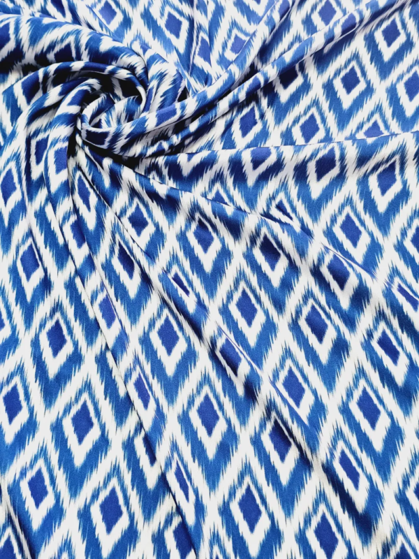 Japan satin Blue Diamond Pattern