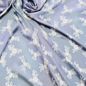 Japan satin English Blue Floral