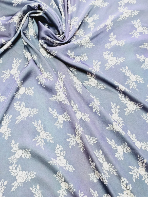 Japan satin English Blue Floral