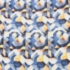 Japan Satin Blue Abstract Pattern - Image 2
