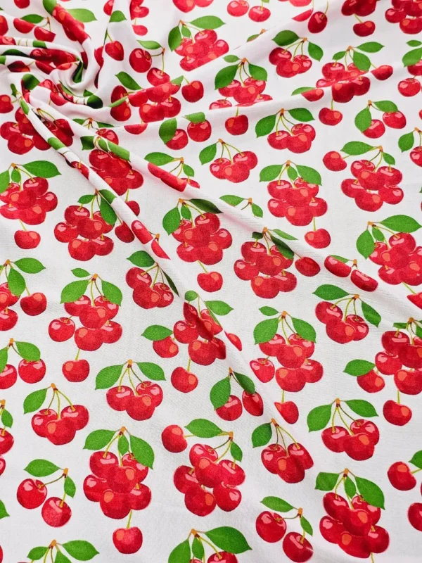 Swiss Cotton Red Cherries Quirky