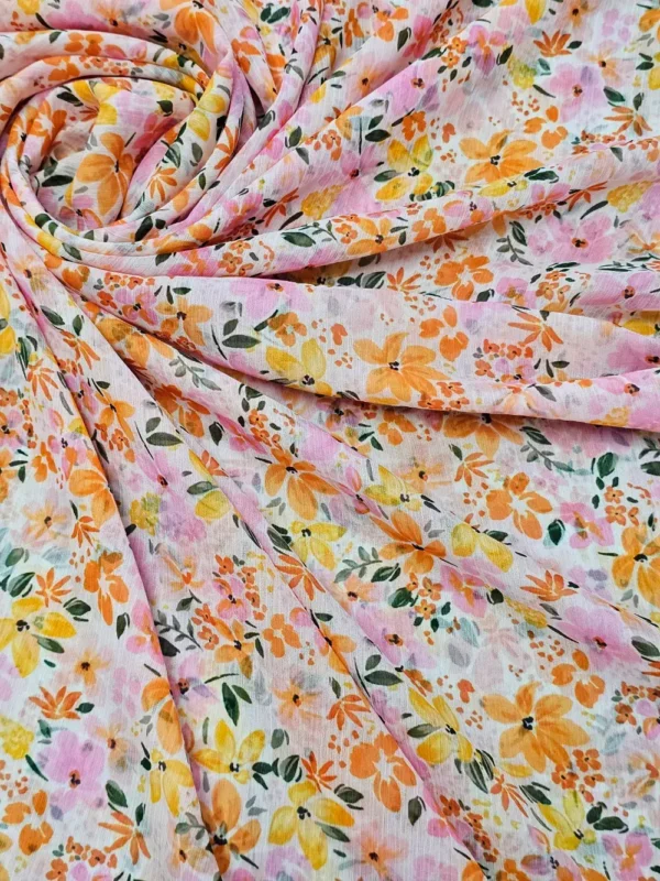 Chiffon Yellow Blossoms Floral